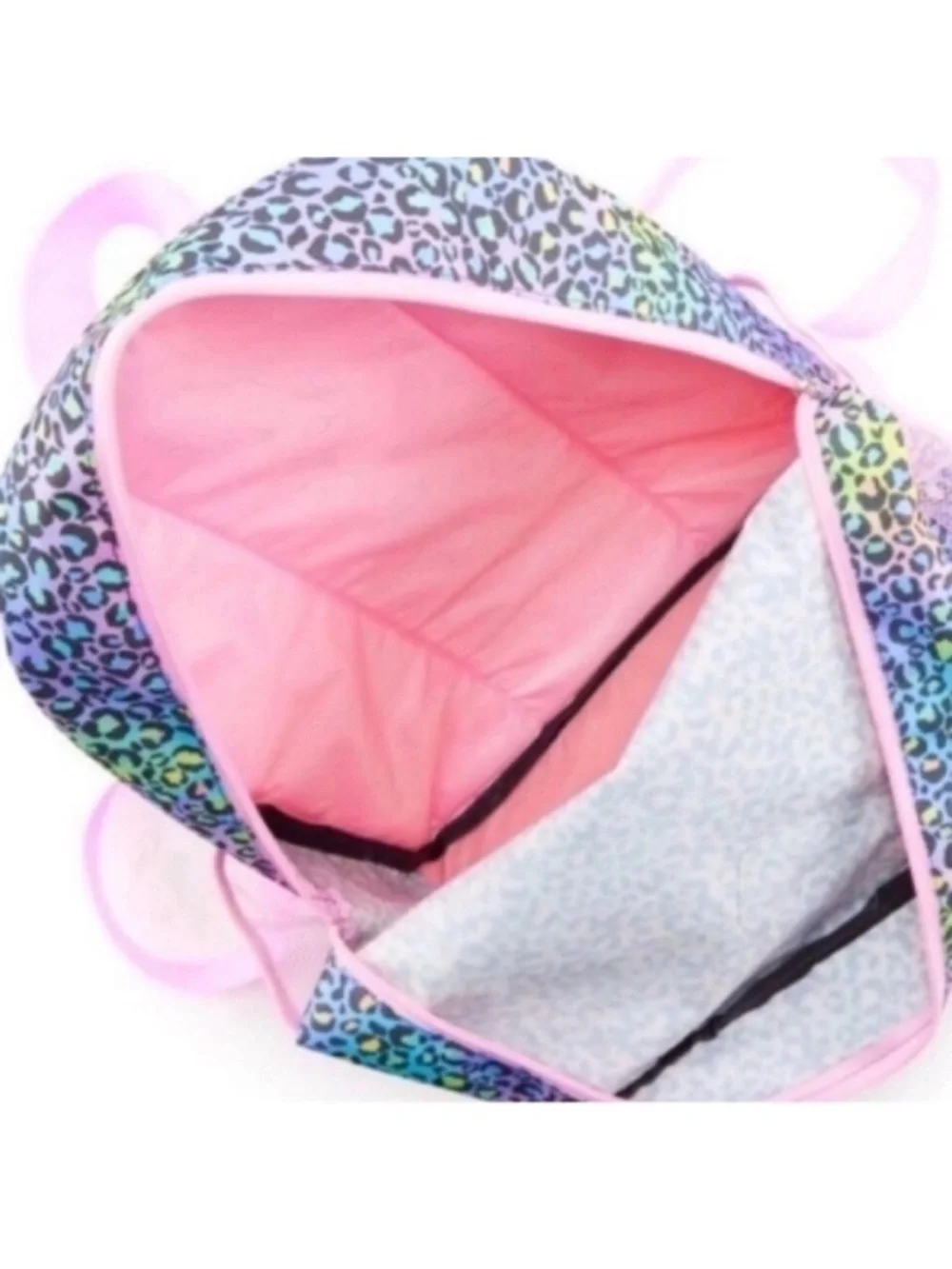 6 Piece Colorful Cheetah Print Backpack Set